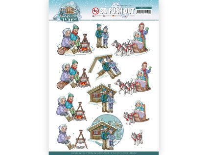 3D Výřezy papírové Severská zima Stále spolu