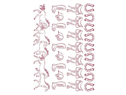 stamperia stencil a4 romantic horses running horse