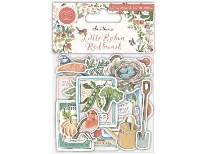 craft consortium little robin redbreast chipboard