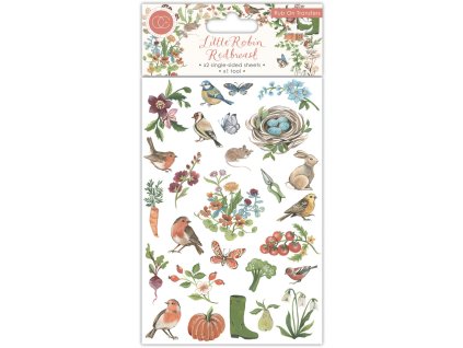 craft consortium little robin redbreast rub ons cc