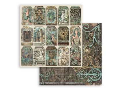 stamperia magic forest 12x12 inch paper sheets tag