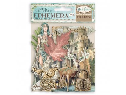 stamperia magic forest ephemera 39pcs dflct14