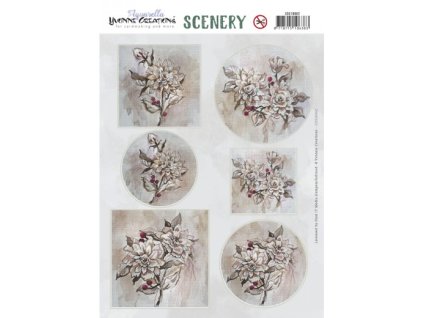 CDS10062 Scenery Yvonne Creations Aquarella Vintage Flowers copy 520x520