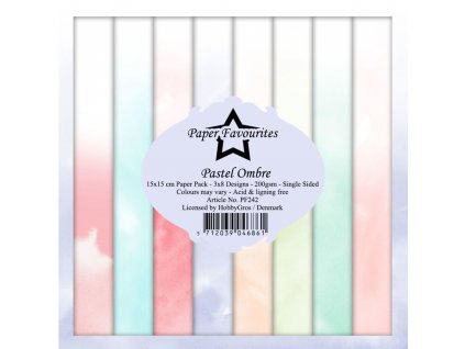paper favourites pastel ombre 6x6 inch paper pack
