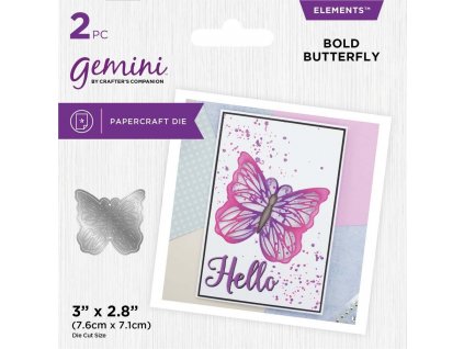 gemini statement cut in cut out bold butterfly ele