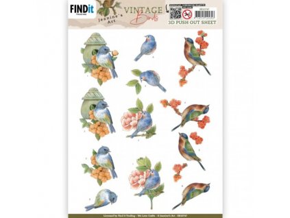 SB10747 Jeanine s Art Vintage Birds Stone bird house 520x520