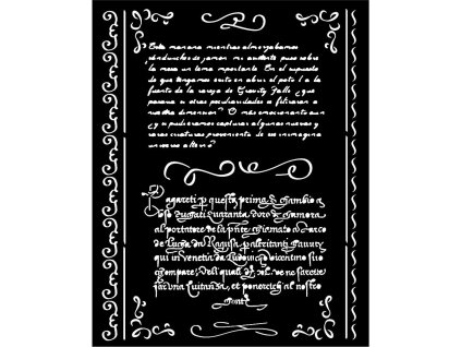stamperia vintage library thick stencil 20x25cm le