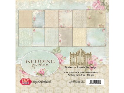 craft you design wedding garden 6x6 inch paper set
