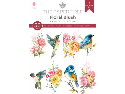 the paper tree floral blush a6 toppes collection p