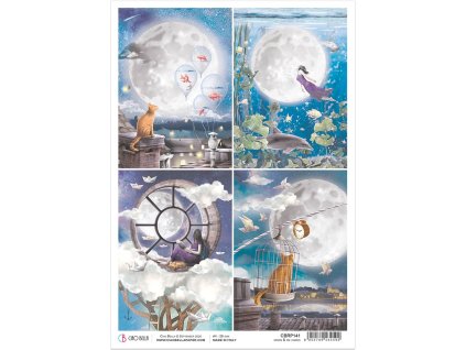 Rýžový papír MOON & ME CARDS 21x29.7 cm