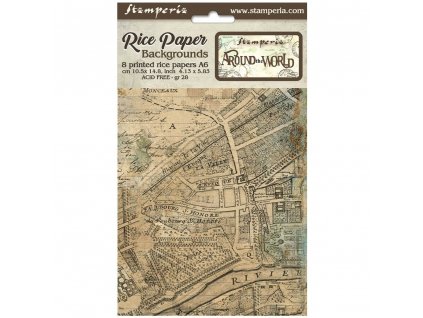 stamperia around the world a6 rice paper backgroun