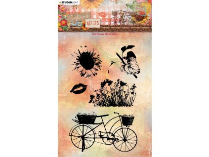 studio light sunflower kisses clear stamp sunflowe