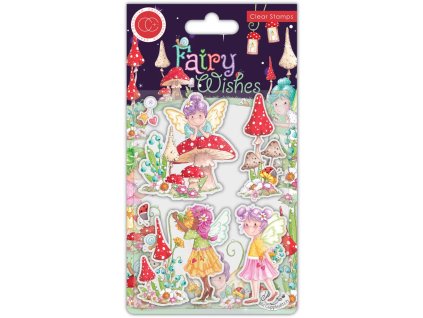 craft consortium fairy wishes clear stamps flowers