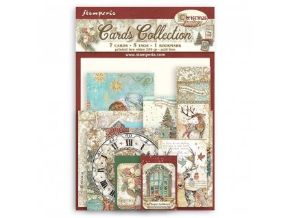 stamperia christmas greetings cards collection sbc