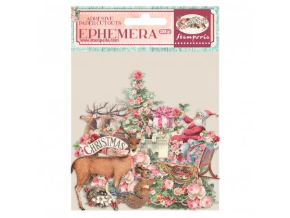 stamperia pink christmas ephemera 35pcs dflct28