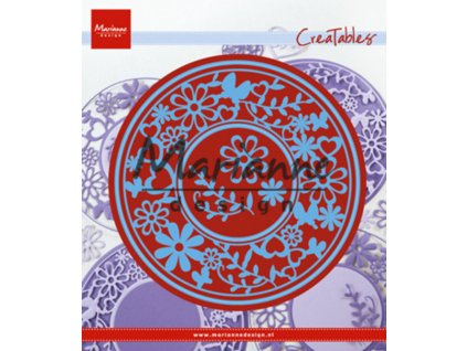marianne design creatables flower frame round lr05