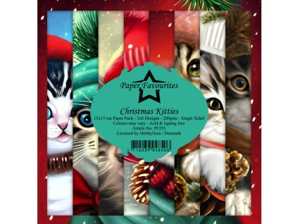 paper favourites christmas kitties 6x6 inch paper