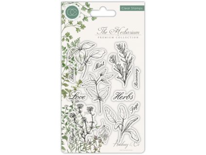 craft consortium the herbarium clear stamps herbs