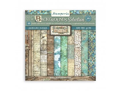 stamperia songs of the sea backgrounds 8x8 inch pa