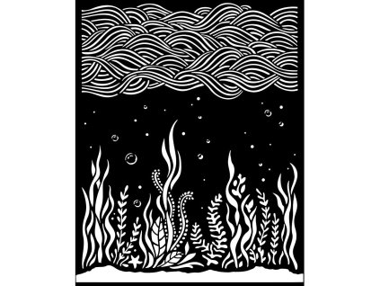 stamperia songs of the sea thick stencil 20x25cm c