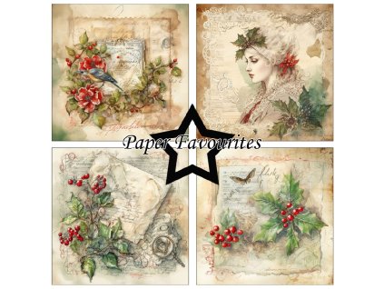 paper favourites vintage holly 12x12 inch paper pa (1)
