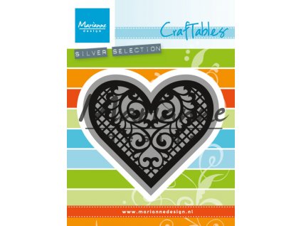 marianne design craftables lace heart cr1428 disco