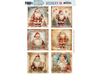 CDS10177 Scenery Card Deco Essentials Santa Square 400x566