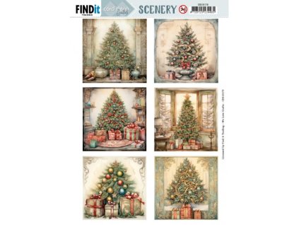 CDS10179 Scenery Card Deco Essentials Christmas Tree Square 400x566