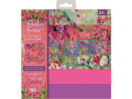 crafters companion fabulous fuchsia 8x8 inch vellu