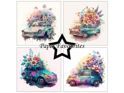 paper favourites floral cars 6x6 inch paper pack p (2)