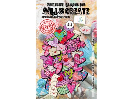 aall and create ephemera die cuts flying hearts aa