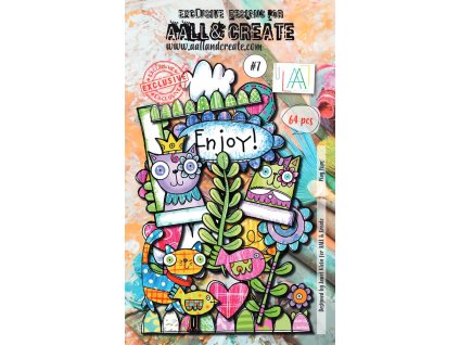 aall and create ephemera die cuts play pops 64pcs