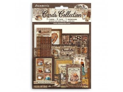 stamperia coffee and chocolate cards collection sb