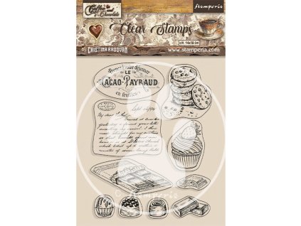 stamperia coffee and chocolate clear stamps chocol