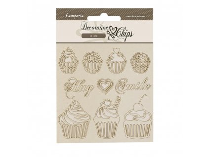 stamperia coffee and chocolate decorative chips sw