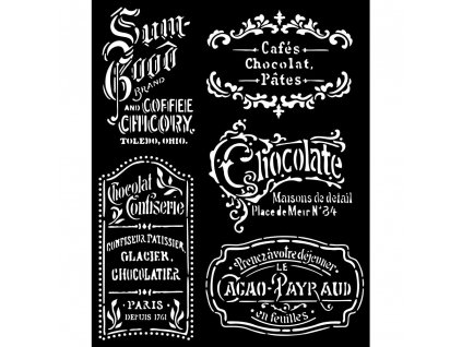 stamperia coffee and chocolate thick stencil 20x25