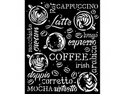 stamperia coffee and chocolate thick stencil 20x25 (1)