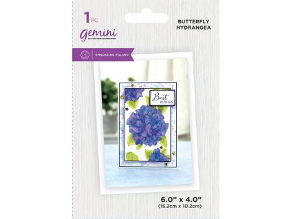 Gemini ilustrovaná embosovací kapsa Butterfly Hydrangea