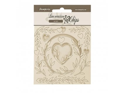 stamperia romance forever decorative chips hearts