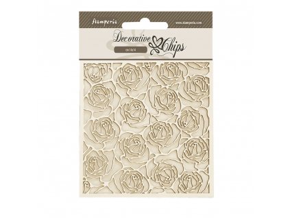 stamperia romance forever decorative chips pattern
