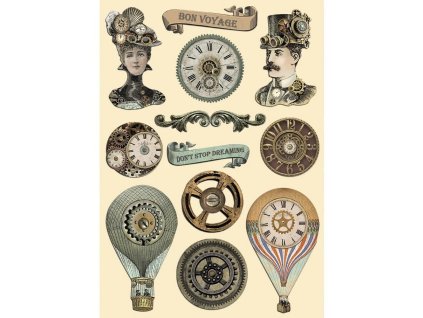 stamperia voyages fantastiques colored wooden shap