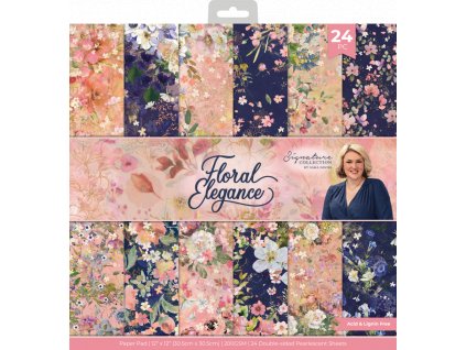 crafters companion floral elegance 12x12 inch pape