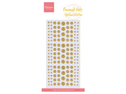 marianne design enamel dots yellow glitter pl4530