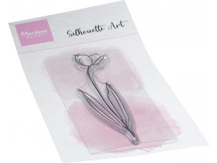 marianne design clear stamps silhouette art tulip