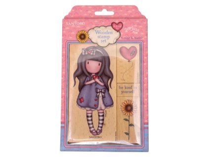 studio light gorjuss be kind wooden stamp set be k