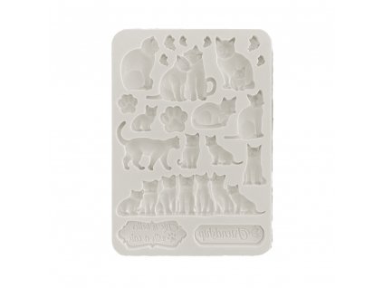 stamperia orchids and cats silicon mould a5 cats k