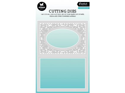 studio light floral border card essentials cutting