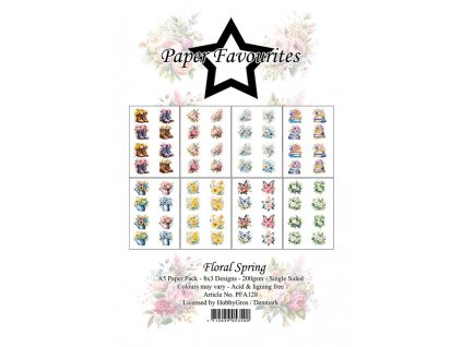 paper favourites floral spring a5 paper pack pfa12