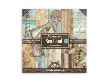 stamperia sea land 8x8 inch paper pack sbbs101