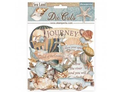 stamperia sea land die cuts assorted 46pcs dfldc95